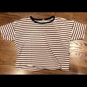 Navy and Red striped shirt